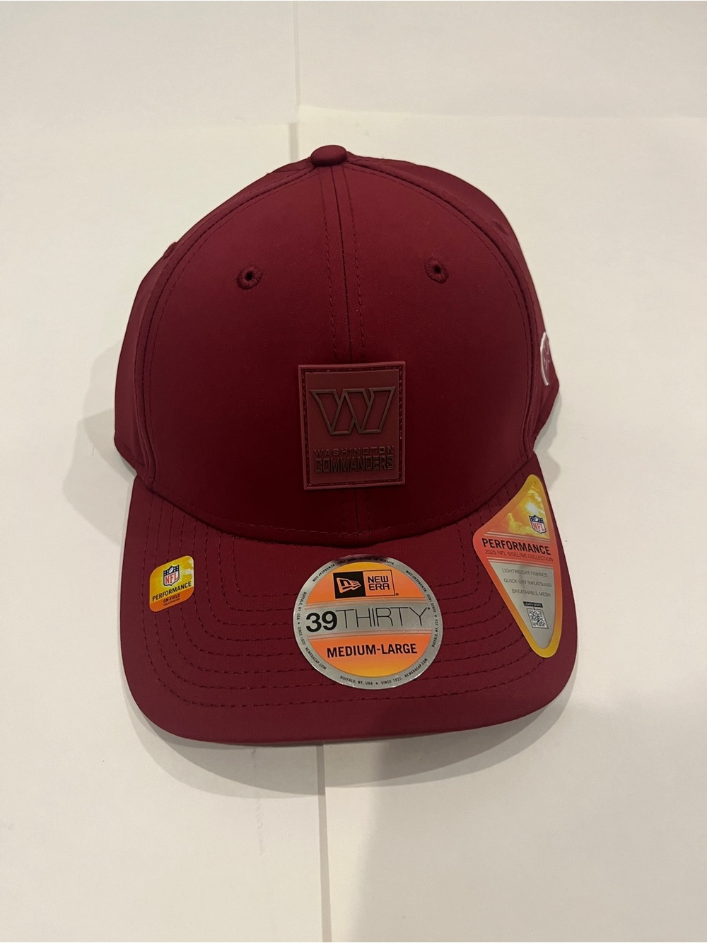 New Era Burgundy Washington Commanders 39THIRTY Performance Cap